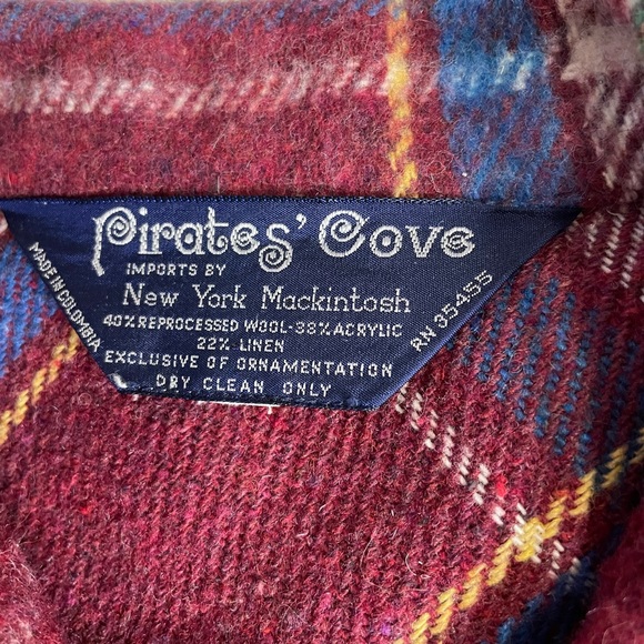 1970's Vintage Pirates Cove Wool Blend Jacket Coat 70's By New York Macintosh - Picture 4 of 5